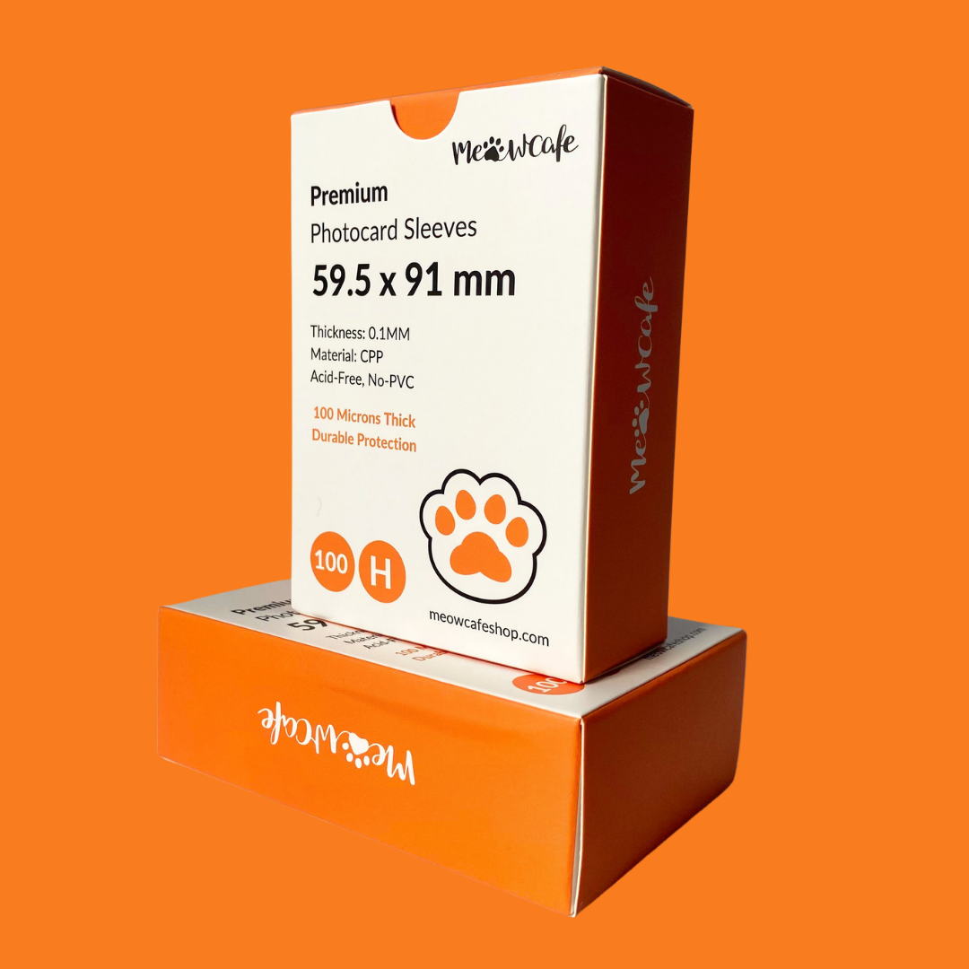 Meowcafe Premium CPP Card Sleeves In Box Design [57x88mm | 58x89mm | 59.5x91mm | 61x91mm]