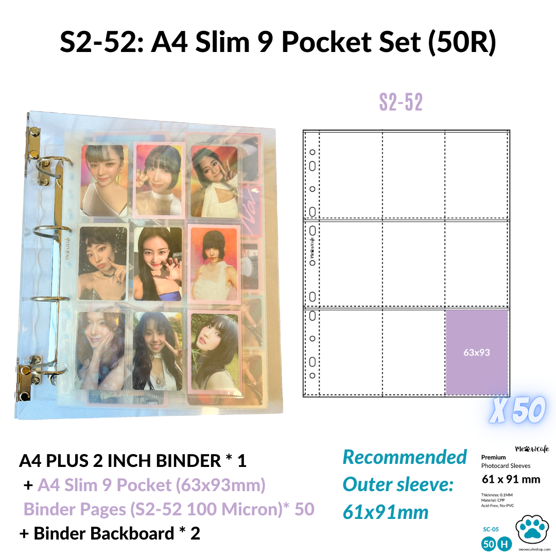 [10% OFF] K-KEEP [A4 Plus] - [2 inch]  - Acrylic Binder Aesthetic Hardcover Binder D-Ring | Large Capacity Kpop Photocard Binder (Self-Assembly Required)