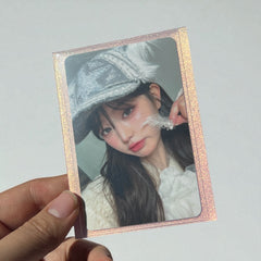 [Double Sided Stardust] Meowcafe [66x91 mm] Premium Stardust Sleeves - Gradient Pink Stardust
