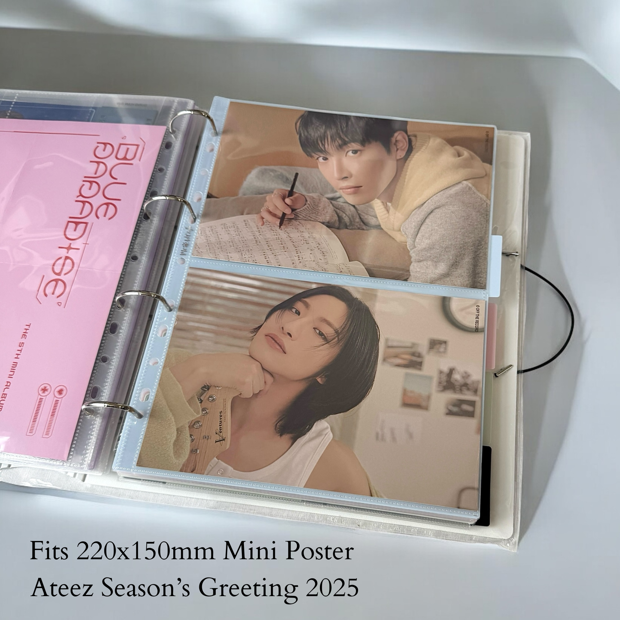[Top-loading Version] K-KEEP [A4 PLUS] - 2 Pocket Mini Poster Page- 11 Holes Premium Binder Pages, 100 Micron Thick, High Definition (Pack of 10)