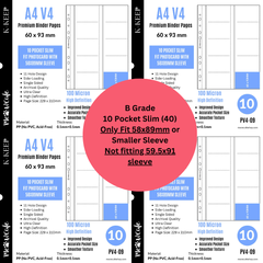 [B Grade Final Sale] [A4 PLUS] Binder Pages- 40 Pages B Grade Bundle