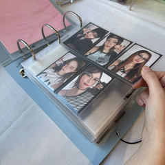 [Soft Glow Series] K-KEEP [A5 Extra Wide] 5 Pocket Slim- 63x93mm Single-Sided 7 Holes Premium Binder Pages, Double Sleeve Perfect Fit, 100 Micron Thick (Pack of 10)