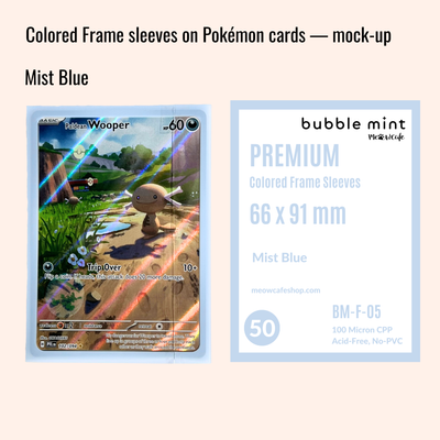 Mist Blue Colored Frame sleeve, 66 × 91 mm