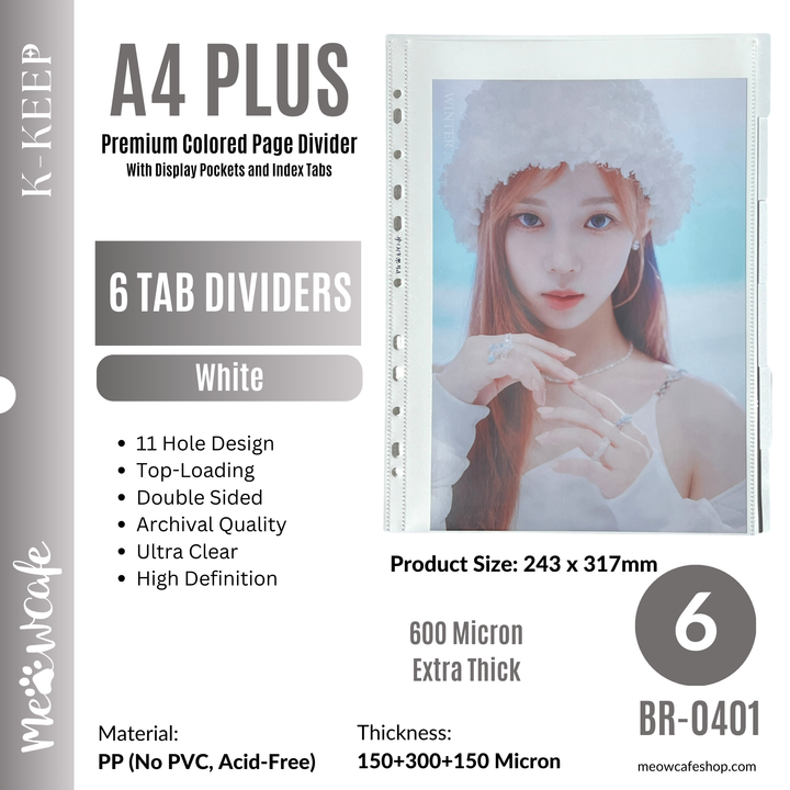 A4 Plus Colored Divider - White