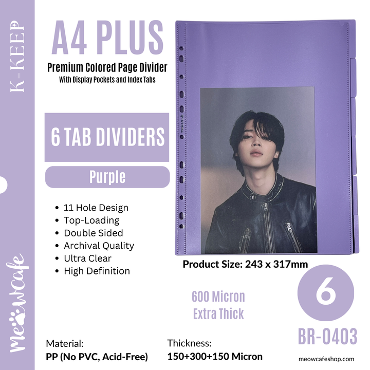 A4 Plus Colored Divider - Purple