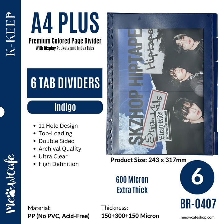 A4 Plus Colored Divider - Indigo