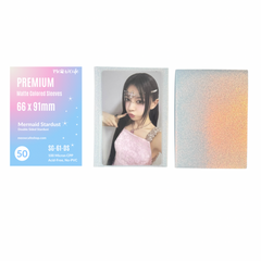 [Double Sided Stardust] Meowcafe [66x91 mm] Premium Stardust Sleeves - Gradient Mermaid Stardust
