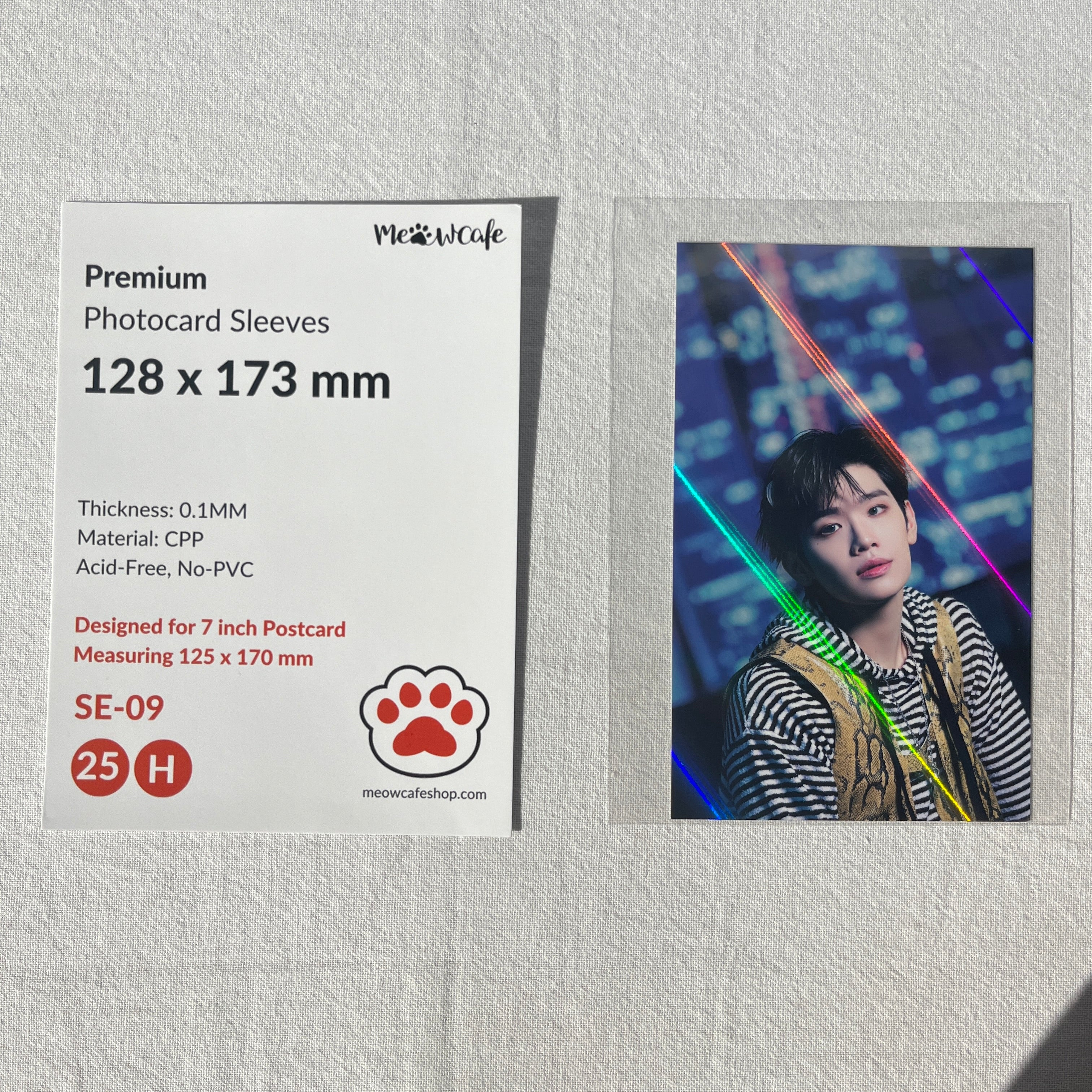 [128x173MM]  Meowcafe Premium CPP Card Sleeve for 120x170/125x170mm Enhypen Signed Postcard/TXT Kit Postcard