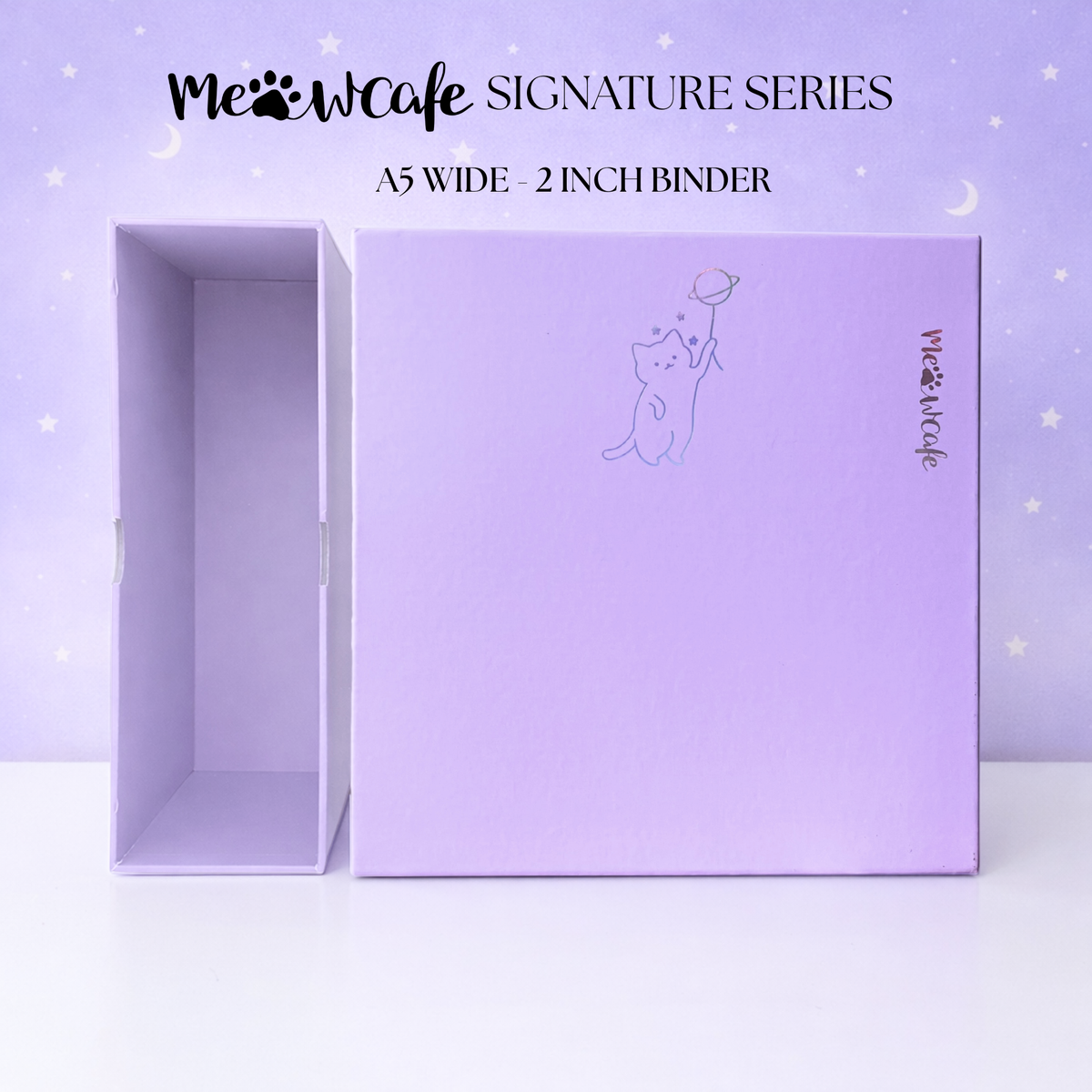[Signature Series] - [A5 Wide] - [2 inch] - Magnetic Closure Binder + Dustproof SlipCase - Cosmos