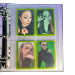 [Soft Glow Series] K-KEEP [A5 Wide] 4 Pocket Slim - 63x93mm Single-Sided 7 Holes Premium Binder Pages,100 Micron Thick (Pack of 10) G-05