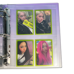 [Soft Glow Series][Double Sided] K-KEEP [A5 Wide] 4 Pocket Slim - 65x93mm 7 Holes Premium Binder Pages,100 Micron Thick (Pack of 10) G-12
