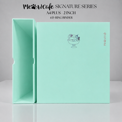 [PRE ORDER] [Signature Series] - [A4 Plus] - [2 inch] - Magnetic Closure Binder + Dustproof SlipCase - Sundae