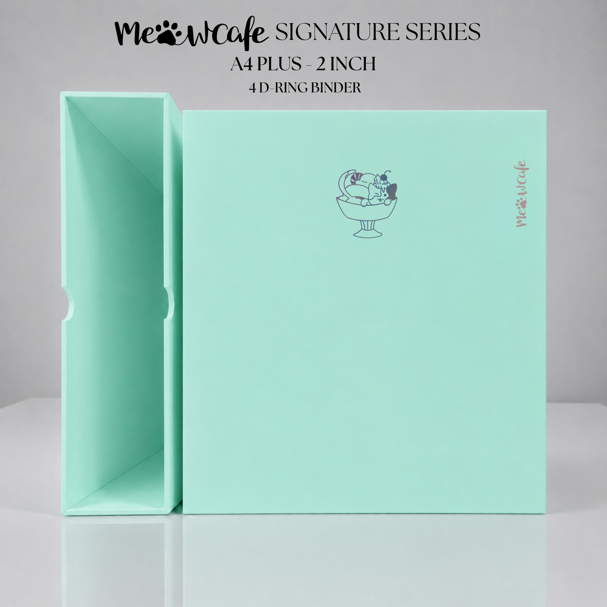 [PRE ORDER] [Signature Series] - [A4 Plus] - [2 inch] - Magnetic Closure Binder + Dustproof SlipCase - Sundae