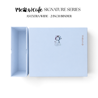 [PRE ORDER][Signature Series] - [A5 Extra Wide] - [2 inch] - Magnetic Closure Binder + Dustproof SlipCase - Snowflake