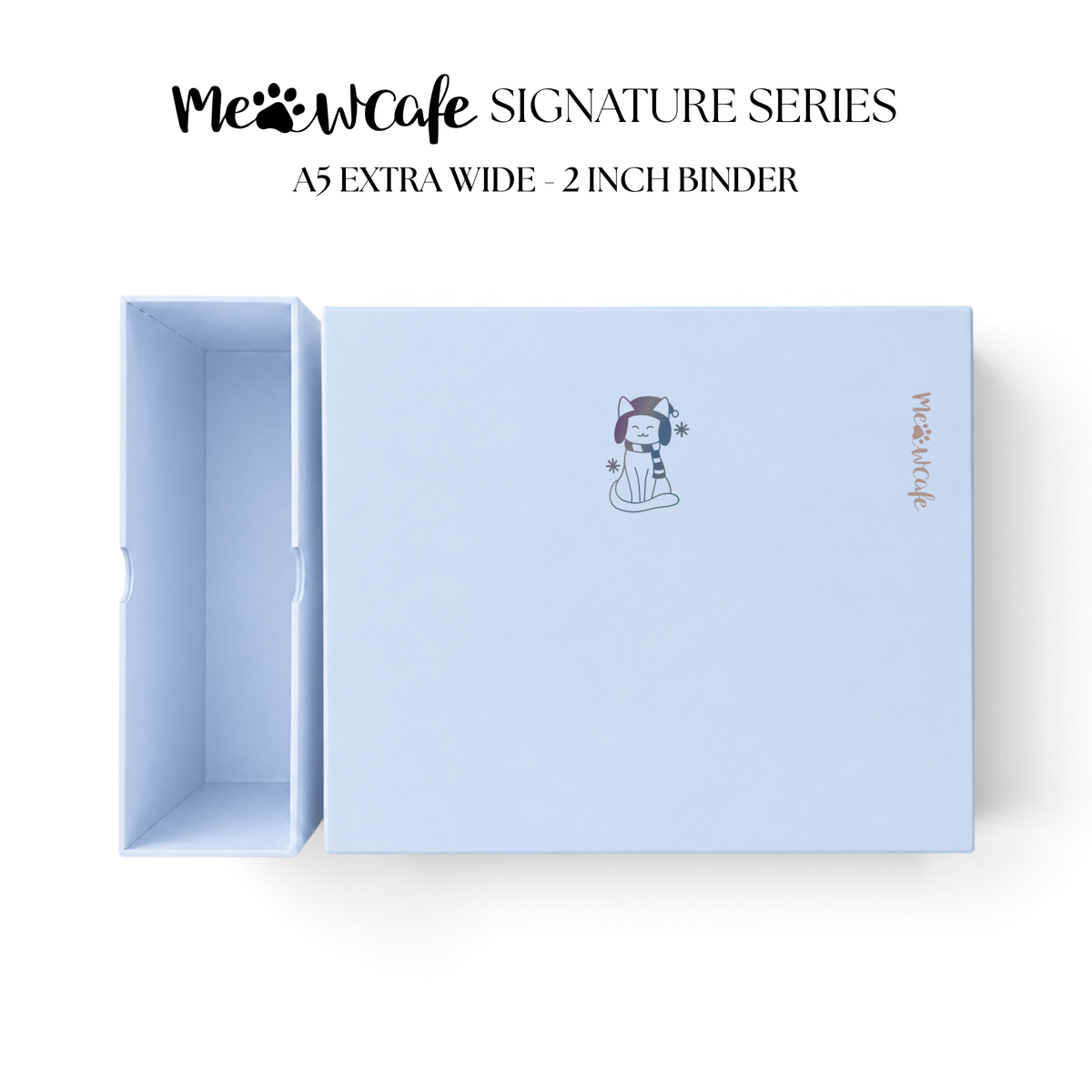 [PRE ORDER][Signature Series] - [A5 Extra Wide] - [2 inch] - Magnetic Closure Binder + Dustproof SlipCase - Snowflake