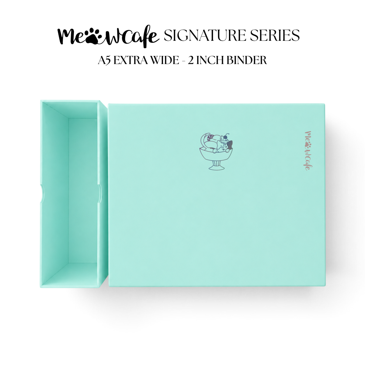 [PRE ORDER][Signature Series] - [A5 Extra Wide] - [2 inch] - Magnetic Closure Binder + Dustproof SlipCase - Sundae