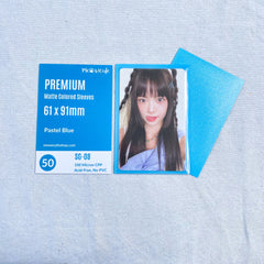 Meowcafe [61x91mm] Premium Colored Matte Sleeves - Pastel Blue (SG-08)
