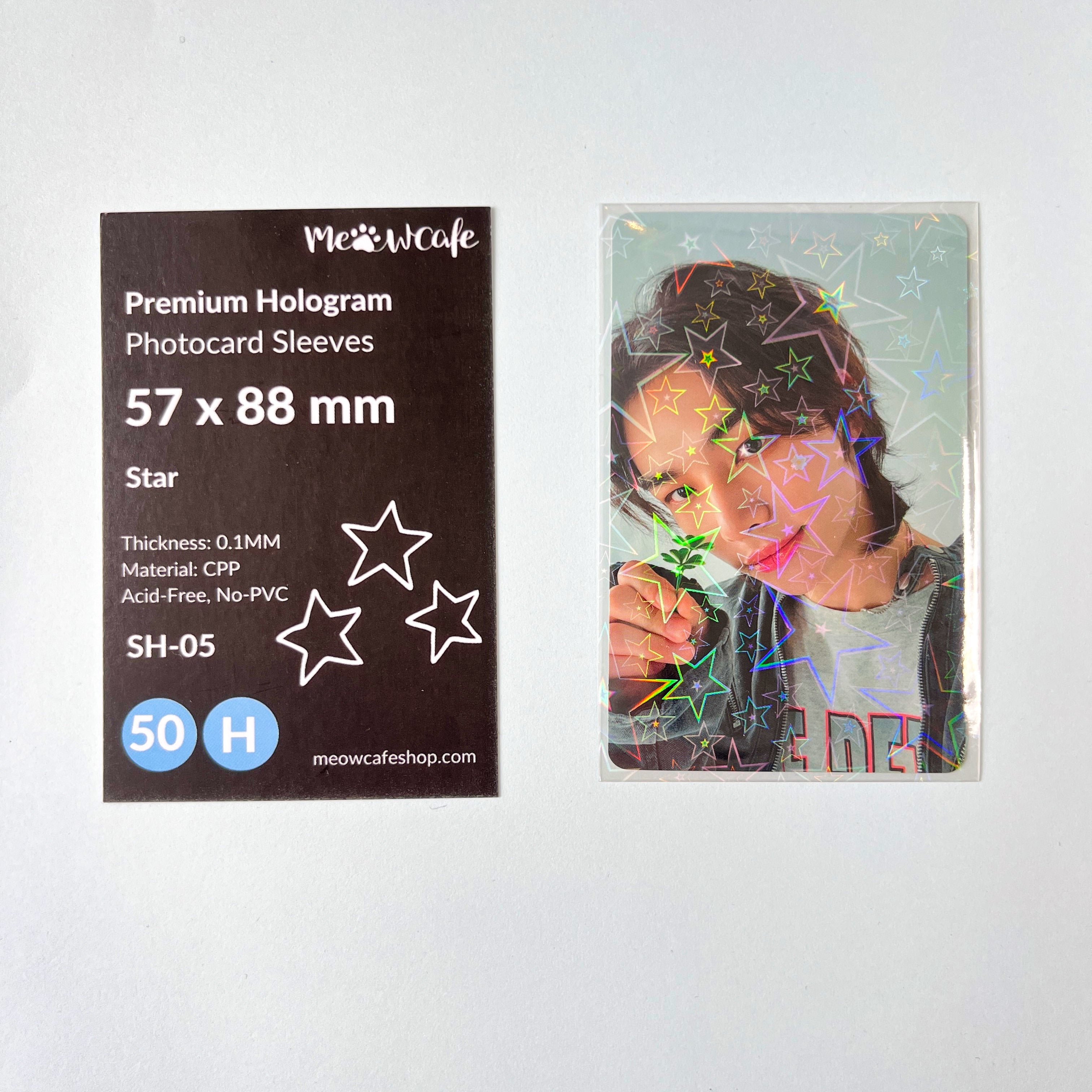 [57x88mm] Meowcafe Premium Holographic CPP Photocard Sleeve - [Hologram Star] (SH-05)