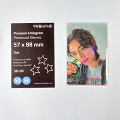 [57x88mm] Meowcafe Premium Holographic CPP Photocard Sleeve - [Hologram Star] (SH-05)