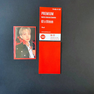 Meowcafe [61x91mm] Premium Farbige Matte Hüllen - Rot (SG-22)