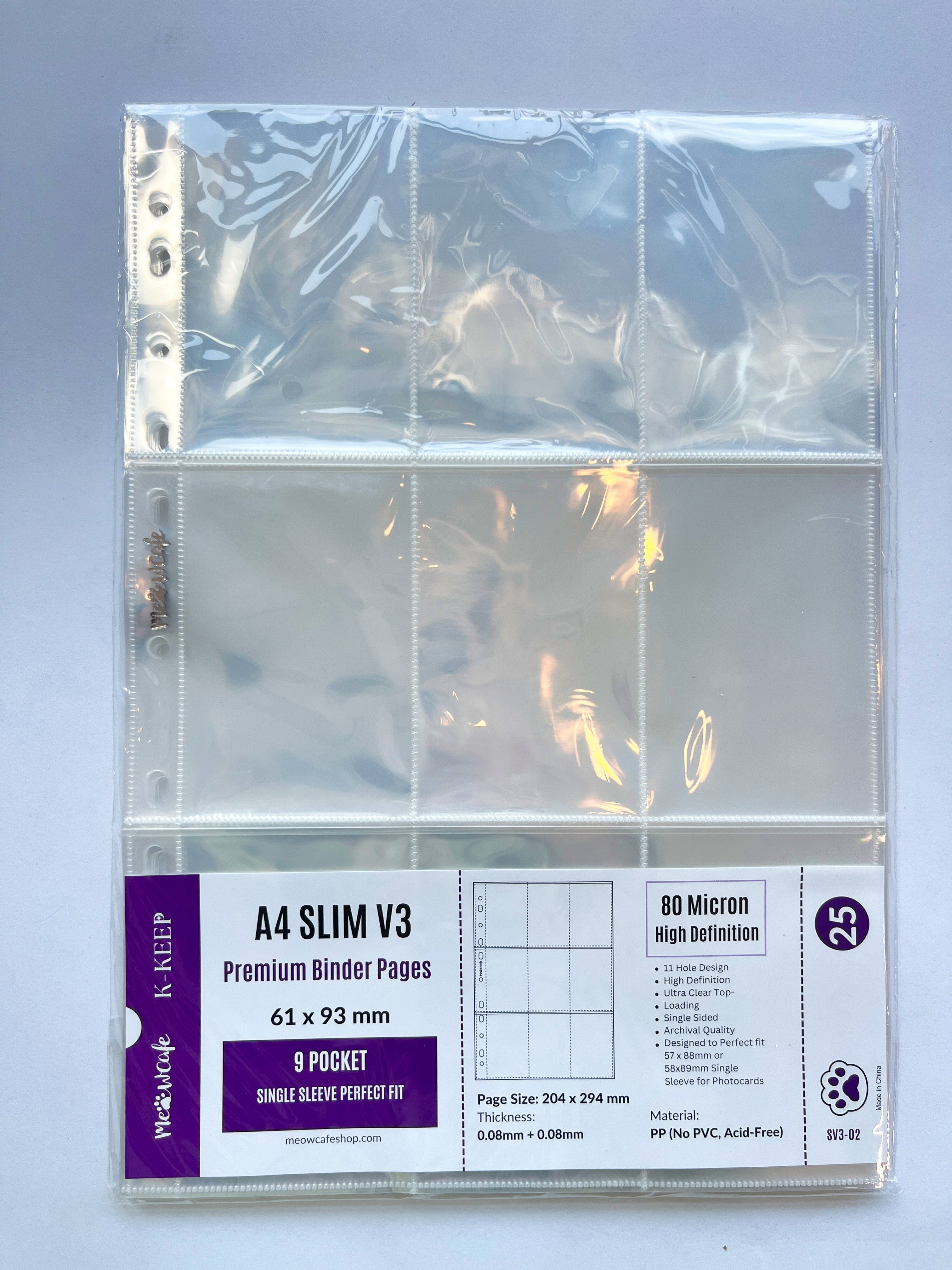 K-KEEP [A4 SLIM V3] - 9 Pocket (63x93mm) (For Perfect Fit 61x91mm
