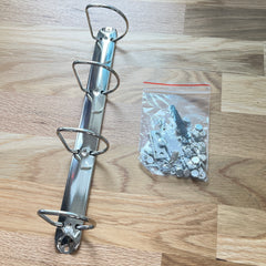 A4 Plus 2 inch Ring Set: 2 inch 4-D Ring + 4 Hinges + Chicago Screws