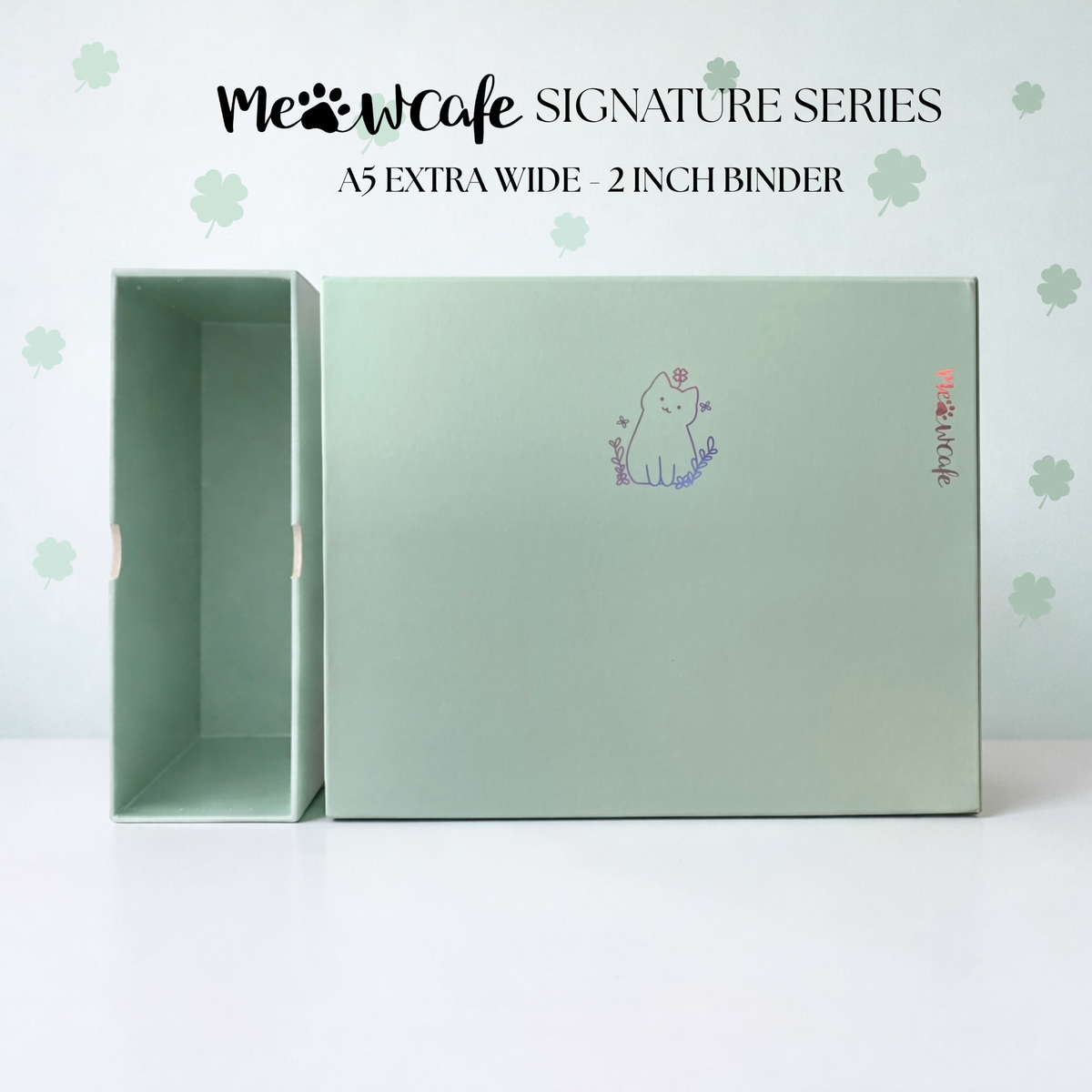 [PRE-ORDER][Signature Series] - [A5 Extra Wide] - [2 inch] - Magnetic Closure Binder + Dustproof SlipCase - Clover