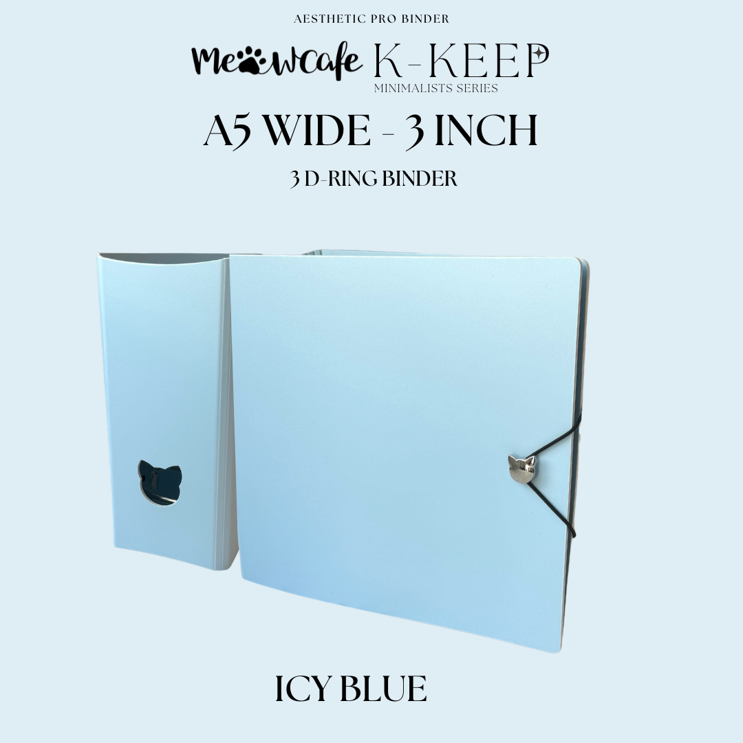 K-KEEP [A5 Wide]  Square Binder- [3 inch] - [Minimalist Series]  - The Most Comprehensive and Largest A5 Binder Specially Designed for Kpop Collector
