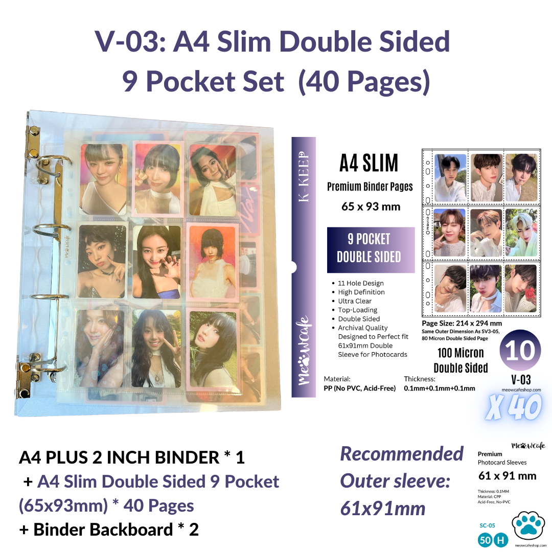 K-KEEP [A4 Plus] - [2 inch]  - Acrylic Binder Aesthetic Hardcover Binder D-Ring | Large Capacity Kpop Photocard Binder (Self-Assembly Required)