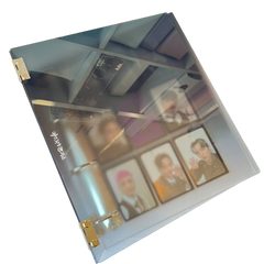 K-KEEP [A4 Plus] - [2 inch]  - Acrylic Binder Aesthetic Hardcover Binder D-Ring | Large Capacity Kpop Photocard Binder (Self-Assembly Required) - Gradient Black
