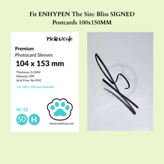 [104x153MM] Meowcafe Premium CPP Card Sleeve For 100x148MM (4x6 inch)Postcard Fit Stray Kids This and That Signed Postcard