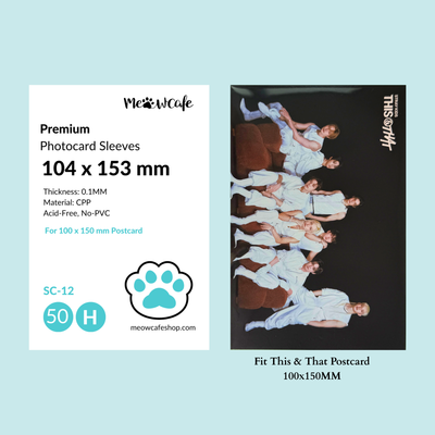 [104x153MM] Meowcafe Premium CPP Card Sleeve For 100x148MM (4x6 inch)Postcard