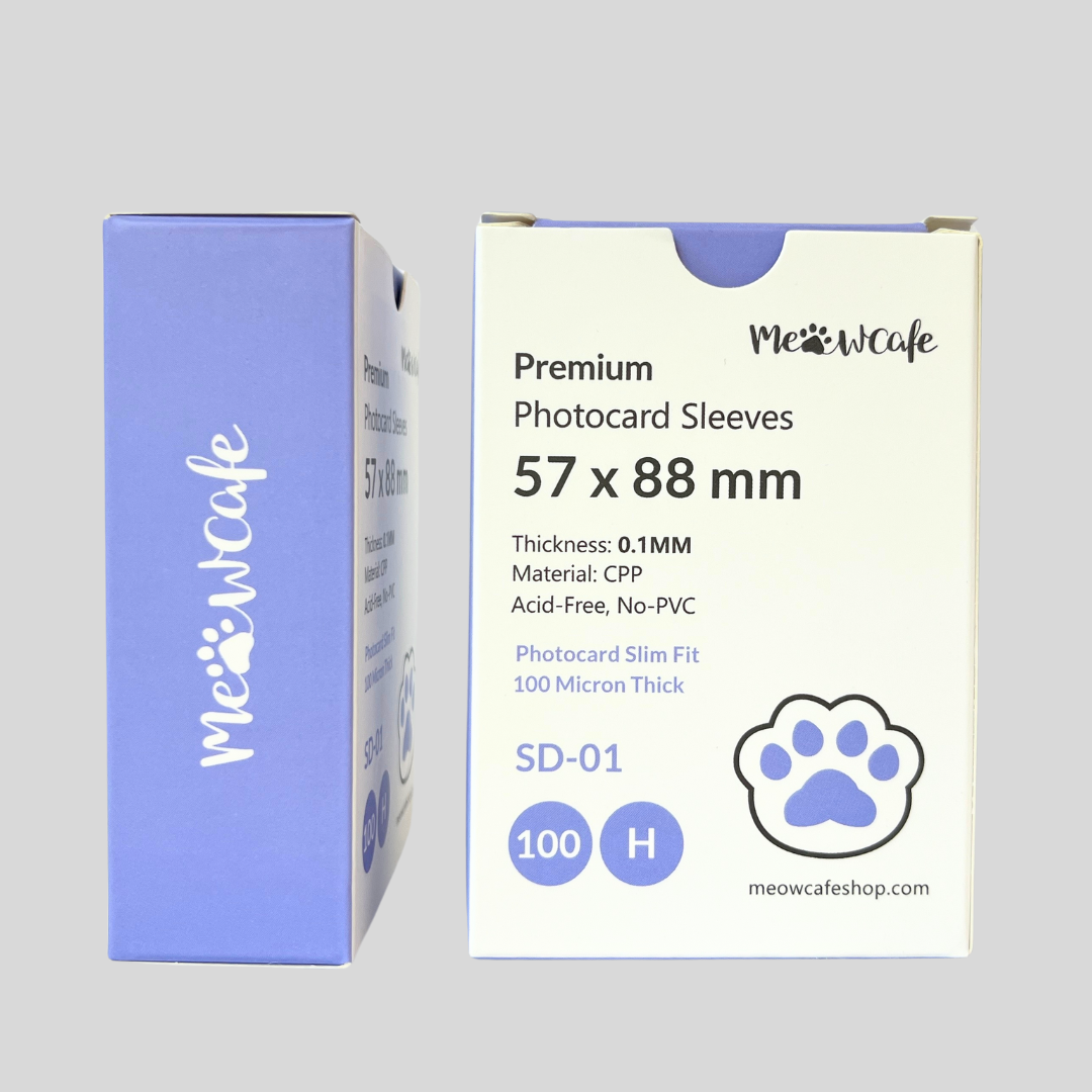 Meowcafe Premium CPP Card Sleeves In Box Design [57x88mm | 58x89mm | 59.5x91mm | 61x91mm]