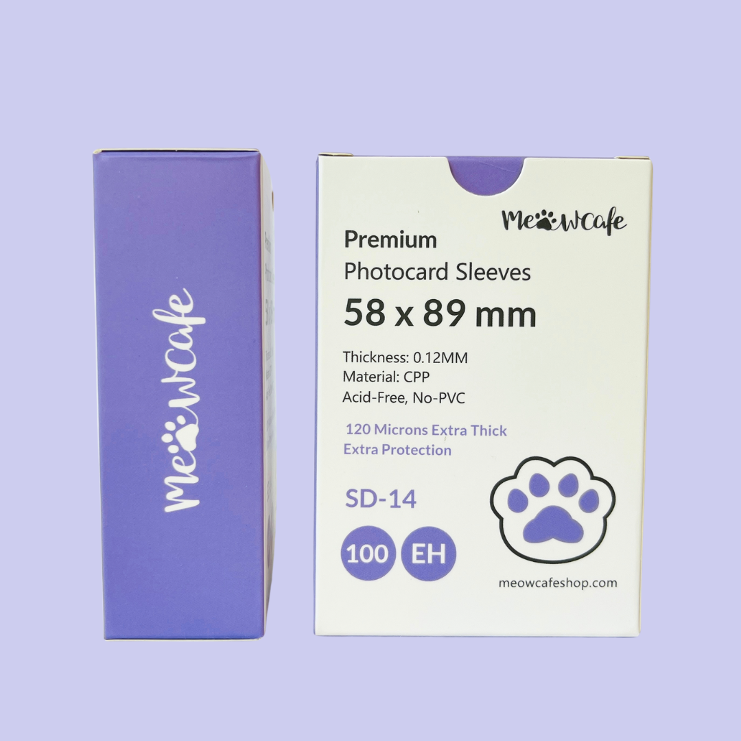 Meowcafe Premium CPP Card Sleeves In Box Design [57x88mm | 58x89mm | 59.5x91mm | 61x91mm]