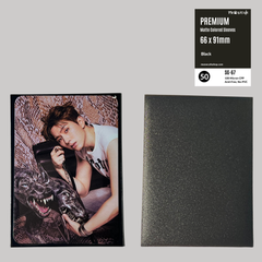 [For TCG Card] Meowcafe [66x91 mm] Premium Colored Matte Sleeves - Black (SG-67)