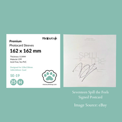 [162x162MM]  Meowcafe Premium CPP Card Sleeve for 158x158mm Seventeen Spill the Feels Signed Postcard (SE-19)