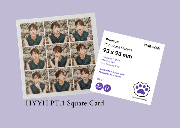 [93x93 mm]  Meowcafe Premium CPP Card Sleeve for 90x90mm Square Photo