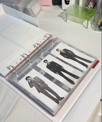 K-KEEP [A4 PLUS] -  3 Pocket (Horizontal Strip) - 11 Holes Premium Binder Pages, 100 Micron Thick, High Definition (Pack of 10) - (W-06)