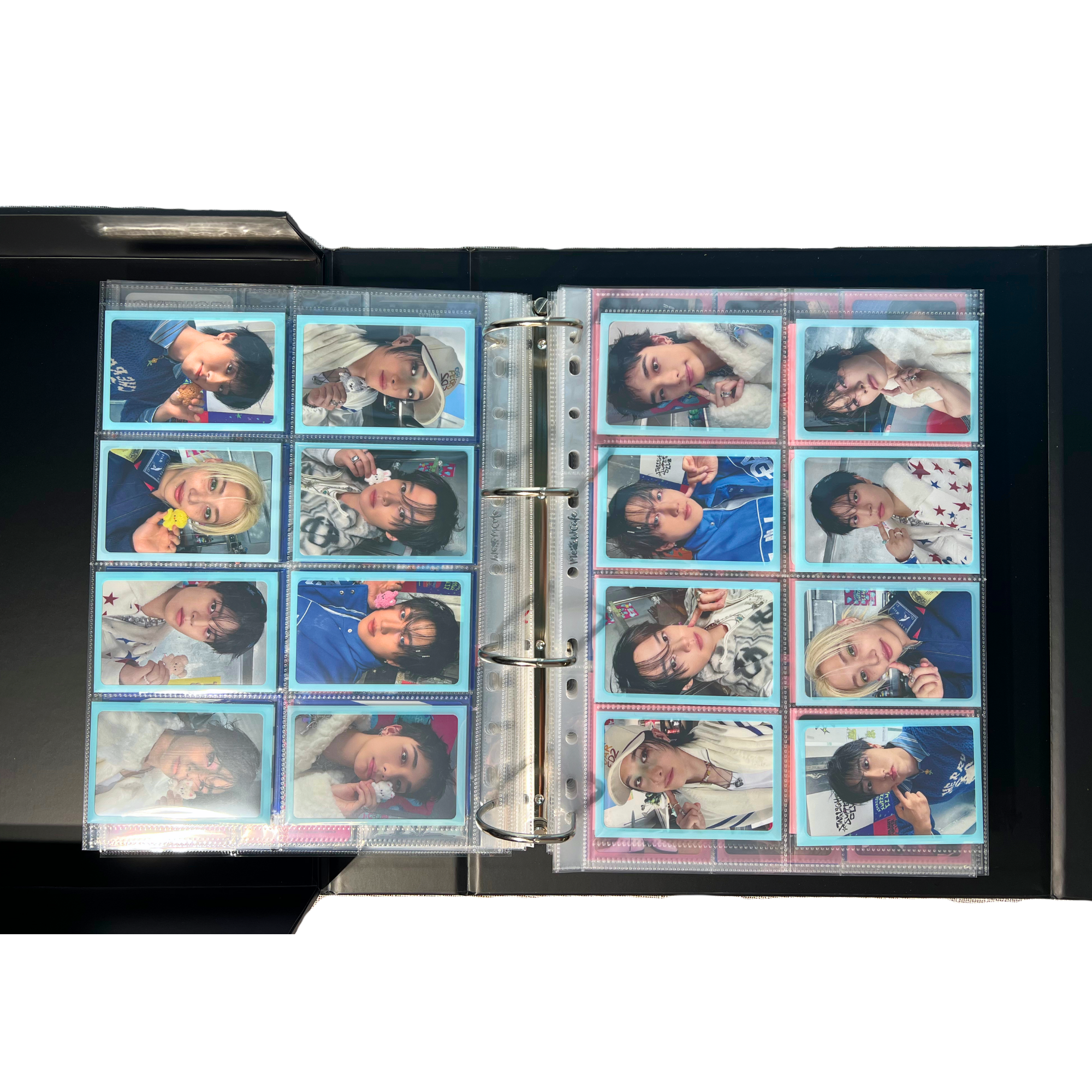 [Double Sided] K-KEEP [A4 Slim] - 8 Pocket Slim Double Sided (65x93mm)- 11 Holes Premium Binder Pages, High Definition (V-06)