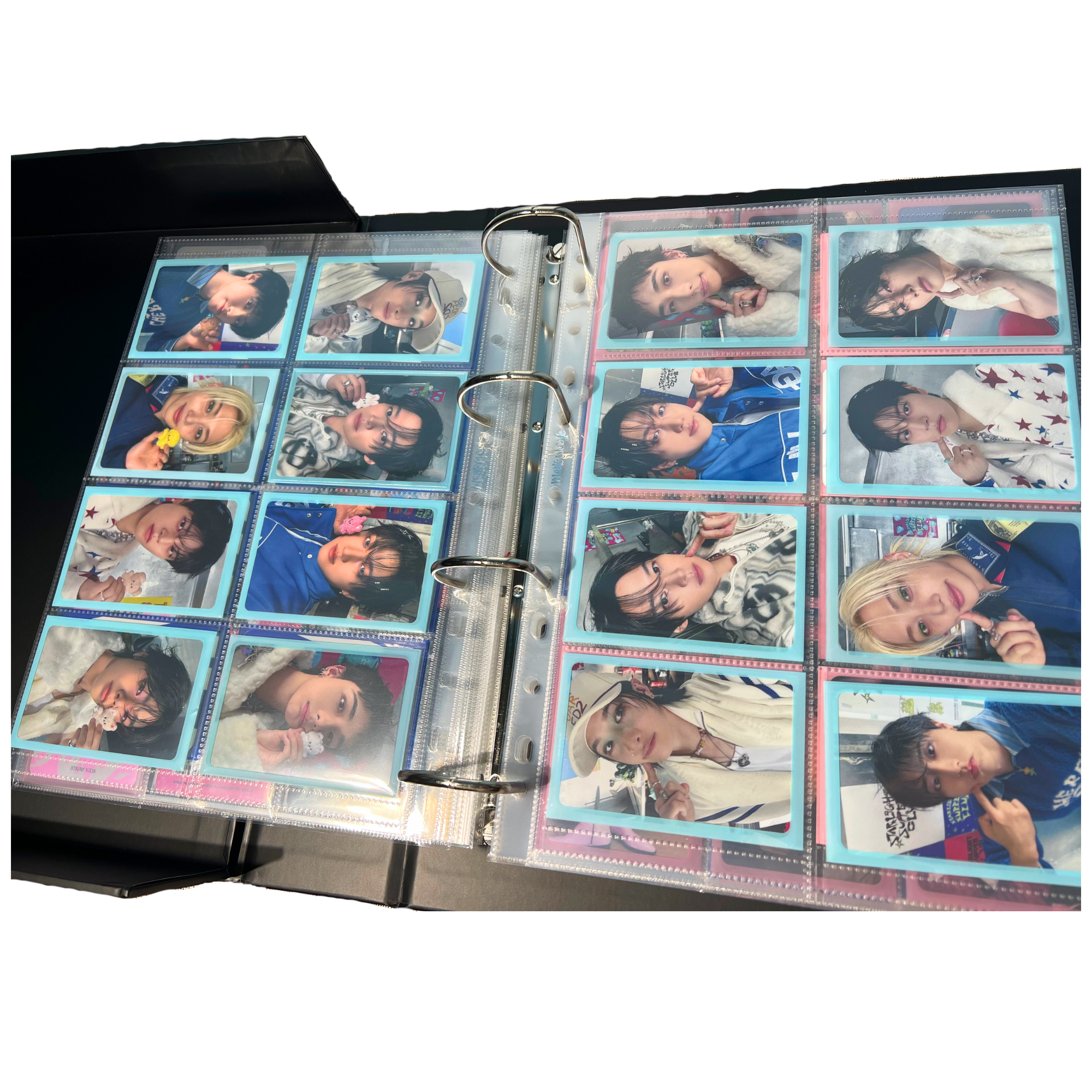 [Double Sided] K-KEEP [A4 Slim] - 8 Pocket Slim Double Sided (65x93mm)- 11 Holes Premium Binder Pages, High Definition (V-06)