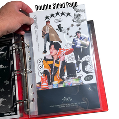 [Double Sided] K-KEEP [A5 Wide] - 1 Pocket Mini Poster (159x218MM), 7 Holes Premium Binder Pages, 100 Micron Thick, High Definition (Pack of 10) V-27