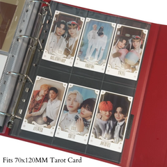 K-KEEP [A4 PLUS] -  6 Pocket (Vertical Strip) - 11 Holes Premium Binder Pages, 100 Micron Thick, High Definition, Fits 70x120mm Tarot Card (Pack of 10) - (W-05)