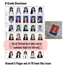 [FREE 20 Pages ON $70+] [B Grade] K-KEEP [A4 PLUS] - 30 Pocket Mini ID Page - 11 Holes Premium Binder Pages, 100 Micron Thick, High Definition (Pack of 10) (W-16)