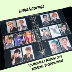 [Double Sided] K-KEEP [A4 PLUS] -  7 Pocket Standard (71x94mm) - 11 Holes Premium Binder Pages, 100 Micron Thick, High Definition (Pack of 10) - (W-26) Fits Monsta X, Pokemon, 66x91mm Dragon Shield Sleeve