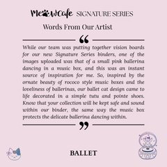 [PRE ORDER][Signature Series] - [A5 Extra Wide] - [2 inch] - Magnetic Closure Binder + Dustproof SlipCase - Ballet