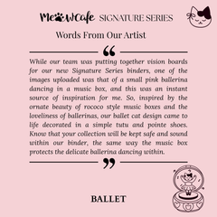 [PRE ORDER] [Signature Series] - [A4 Plus] - [2 inch] - Magnetic Closure Binder + Dustproof SlipCase - Ballet