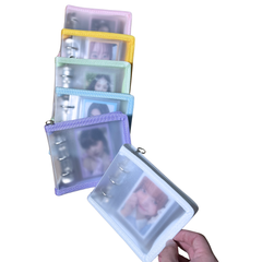 K-KEEP [A8 Wide] - [1 inch]  - Mini Zipper Frosted Binder + Page Set (Binder+Backboard+20 Pages)