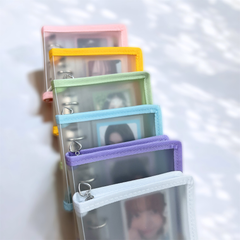 K-KEEP [A8 Wide] - [1 inch]  - Mini Zipper Frosted Binder + Page Set (Binder+Backboard+20 Pages)