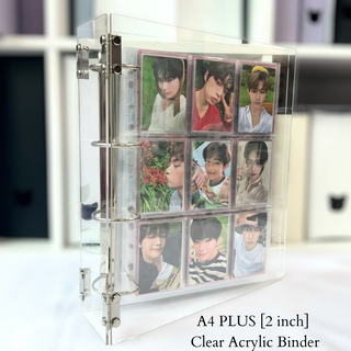 K-KEEP [A4 Plus] - [2 Zoll] - Ästhetischer Acryl-Ringbuchordner mit Hardcover, D-Ring | Kpop-Fotokarten-Ordner mit großer Kapazität (Selbstmontage erforderlich)