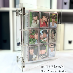 K-KEEP [A4 Plus] - [2 inch]  - Acrylic Binder Aesthetic Hardcover Binder D-Ring | Large Capacity Kpop Photocard Binder (Self-Assembly Required)